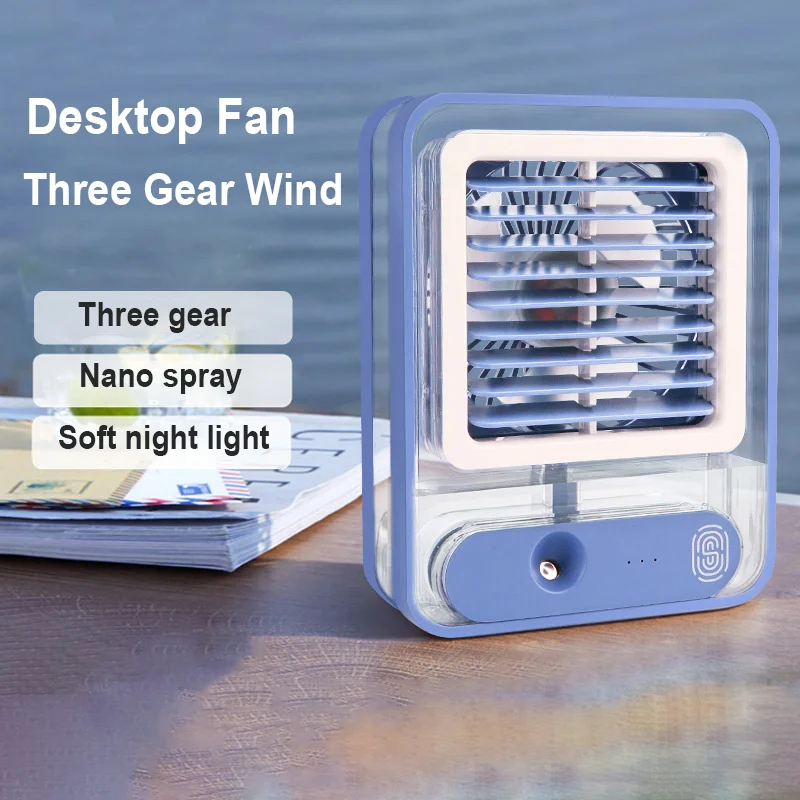 

2023 New Transparent Portable Air Conditioner Office Desktop Refrigeration Fan Home Multifunctional Air Cooler Humidifier