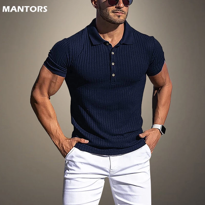 Летняя модель 2023 мужская рубашка-поло с короткими рукавами модные деловые топы