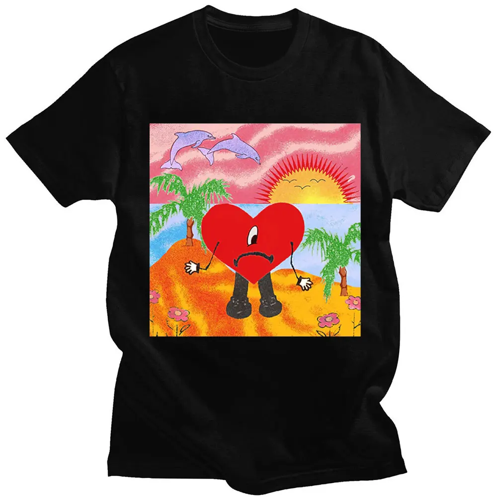 

Bad Bunny UN VERANO SIN TI Music Album Graphic Print Short Sleeve T-Shirts Men's Cotton T Shirt Hip Hop Oversize Tees Streetwear