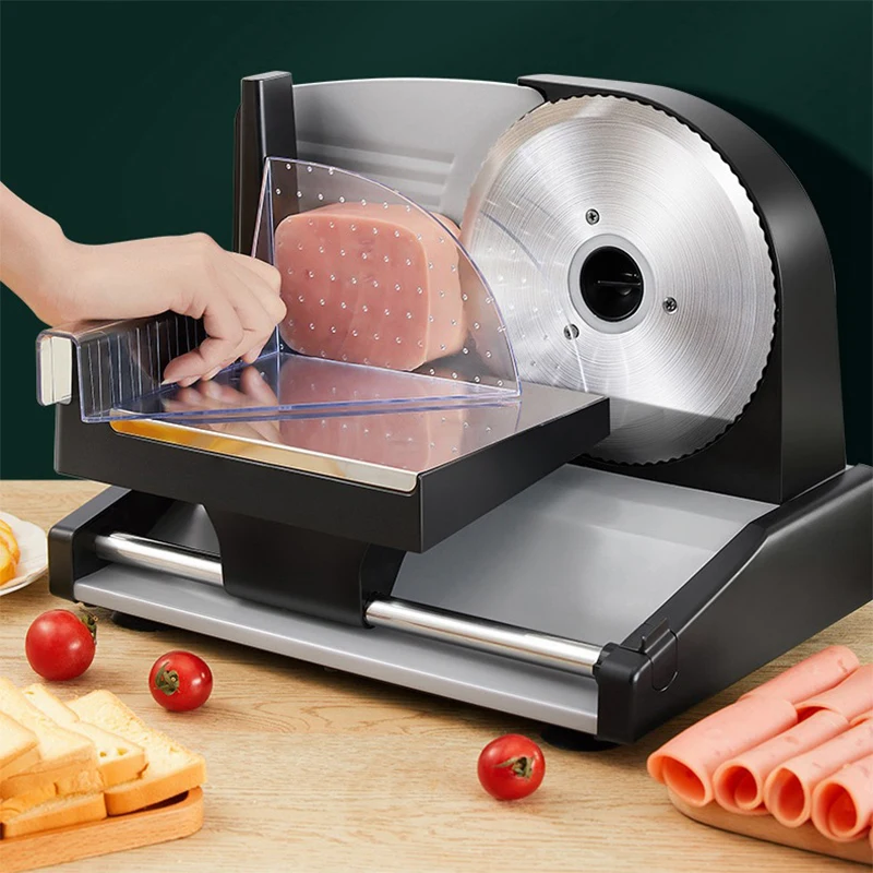 Automatic household slicer Lamb roll vegetable potato bread slicer 1-15mm slice thickness adjustment 200W meat slicer