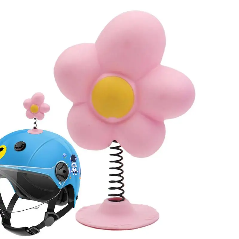 

Electric Bike Helmet Decor Creative Swing Flower ABS Bottom Glue Universal Personality Flower Helmets Decor Bike Accessories
