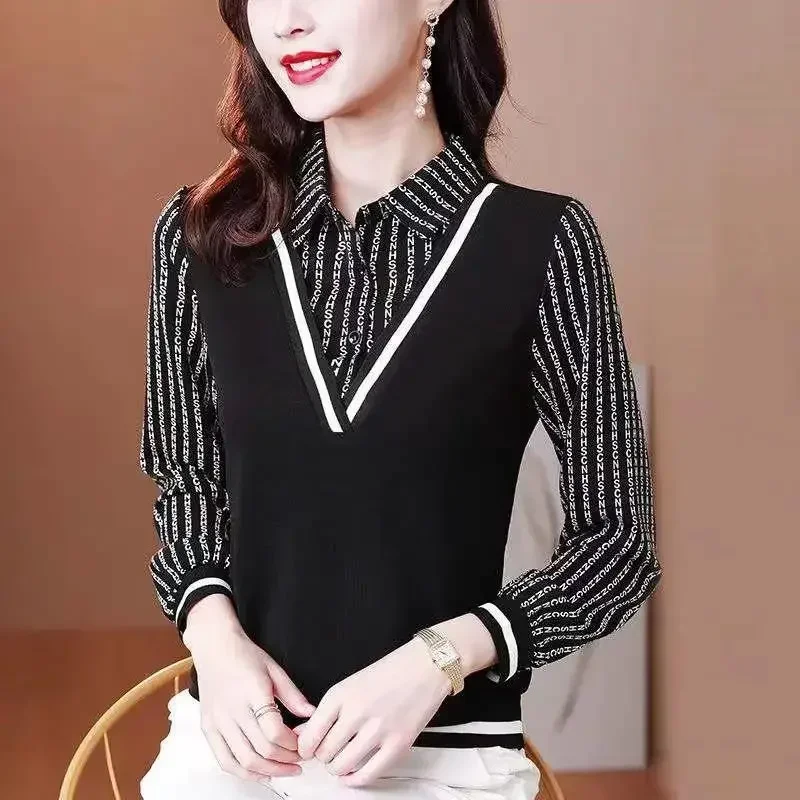 Корейская модная офисная женская блузка с длинным рукавом тонкие топы Blusas