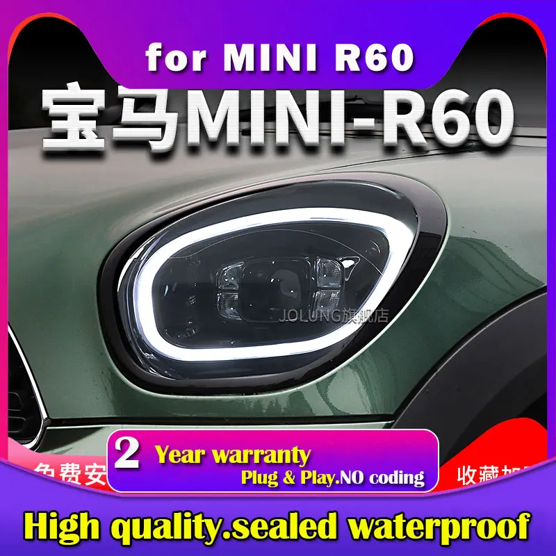Автомобильная фара для MINI R60 светодиодная 2007-2016 линза проектора Countryman DRL