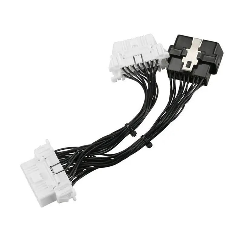Фото AB98-16-контактный OBD2 Obdii OBD2 Удлинительный кабель-сплиттер Один штекер-два Женский Y-кабель Удлинительный кабель-сплиттер OBD2 №1