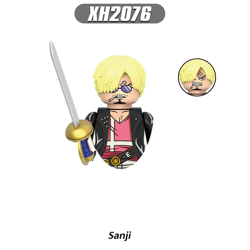 Луффи Зорро Санджи Сабо Серебро Строительные Блоки Япония Аниме Кирпичи Куклы