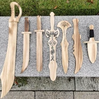 all wooden knife small sword small dagger carbonized solid wood sword model childrens sword toy stage role playing props
