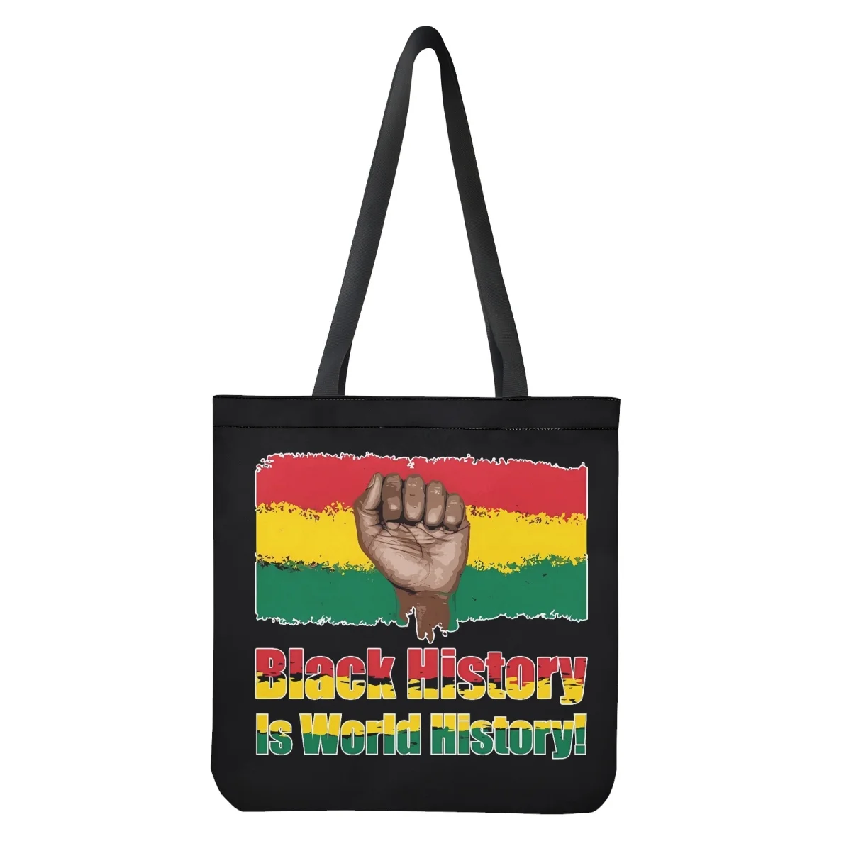 Black History Canvas Shopping Bag Personalized Customized Women Totes Reusable School Book Pack for Girls Shoulder Storage Bags
