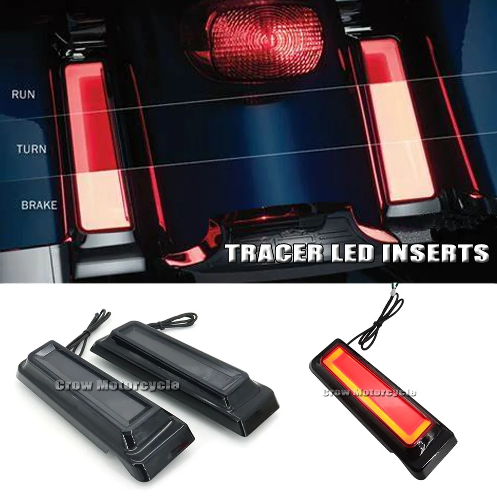 

LED Lights For Harley Touring Road Electra Glide CVO Limited FLHTKS Motorcycle Accent Saddlebag Filler Inserts Support