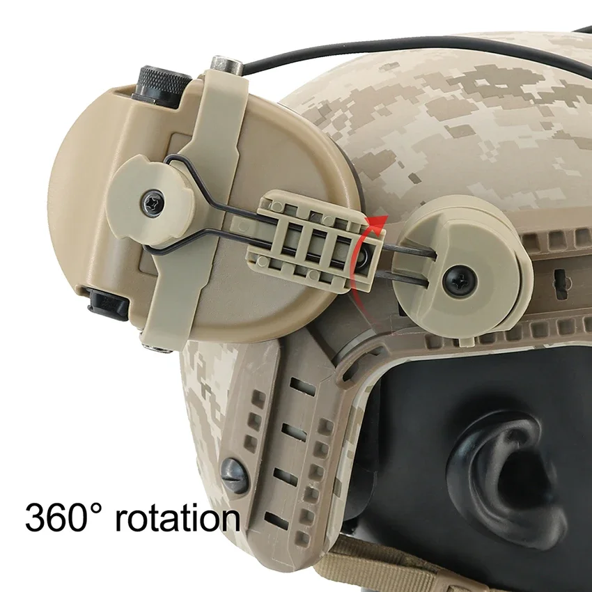 Тактическая рация PTT-гарнитура со шлемом ARC Rail SORDIN Тактические наушники с