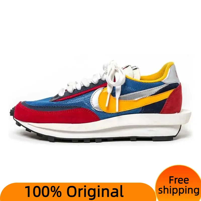 Кроссовки Nike X Sacai ldвафельные голубые кроссовки