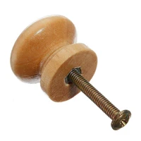 promotion 10pcs 25mm natural wood wooden cabinet knob drawer wardrobe door pull handle