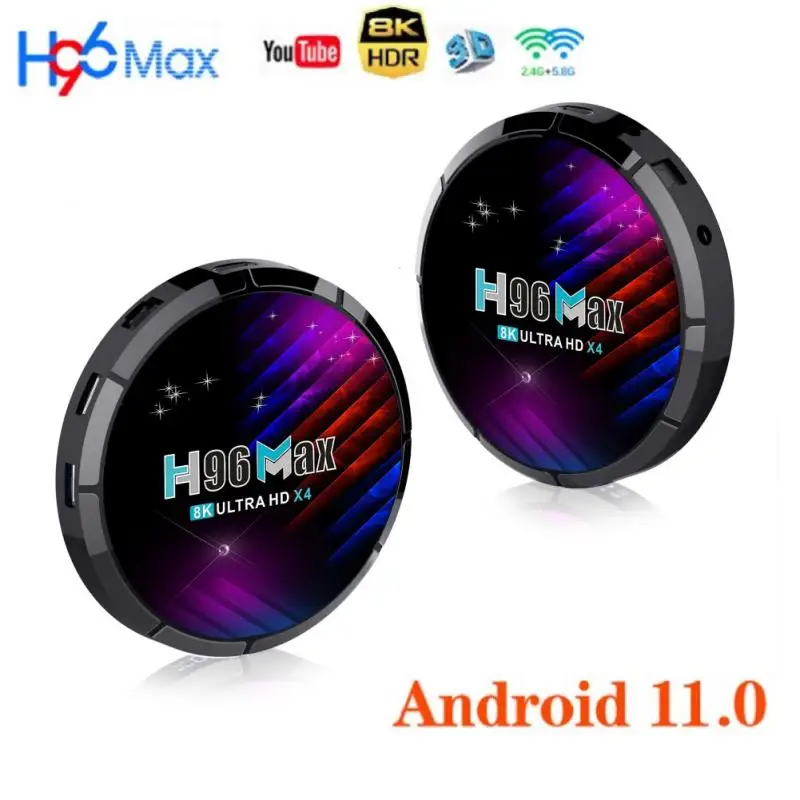 

H96 MAX S905X4 TV Box Android Bluetooth 11 4GB 64GB 32GB TV Box WIFI Support AV1 HDR+ 4K Wifi Youtube Media Player Set Top Box