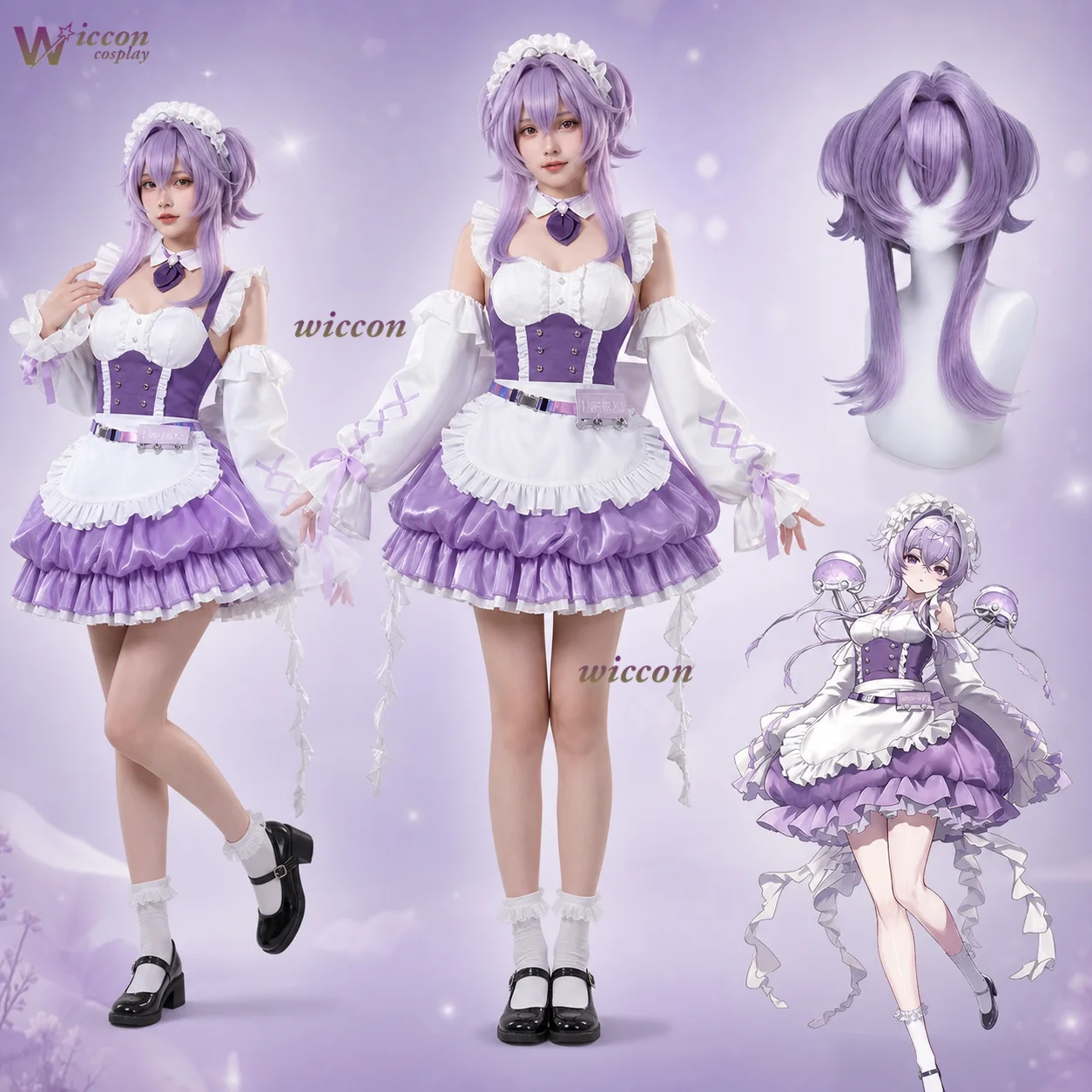Фото Костюм для косплея Cos C COS Godgirl Victory - Ni Libertio Coffee Maid (полный комплект) для Comic Con и Cafe Show, Jirai Kei Lolita №1