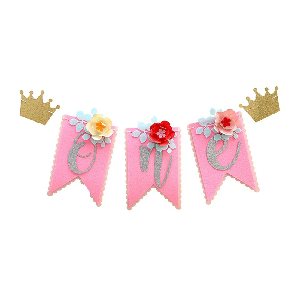 

Birthday Banner Baby First Highchair Chair High Party Garland Girl Decor Decorations 1St Shower Decoration Welcome Supplies