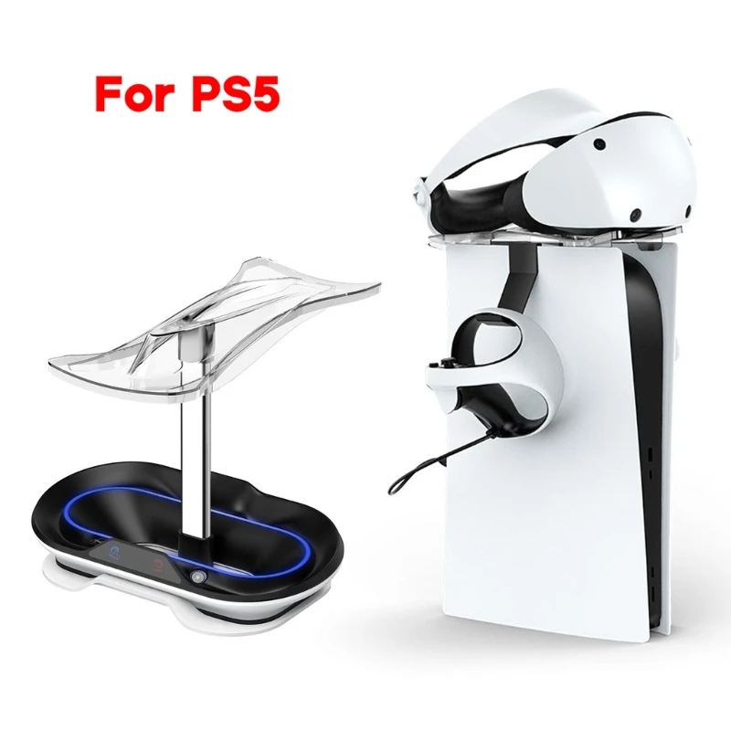 

Durable Controller Fast Charging Cable Dock Gaming Controller Station with Hook for PS5VR2 Joystick Game Console