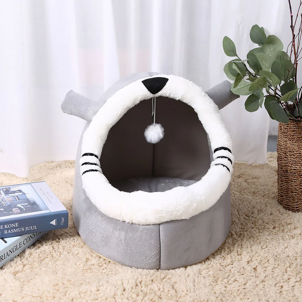 

Enclosed Dog Cozy Nest Comfortable Dog Sleep Cushion Lounger Cave Multipurpose Winter Warm House Tent for Small Pets Products