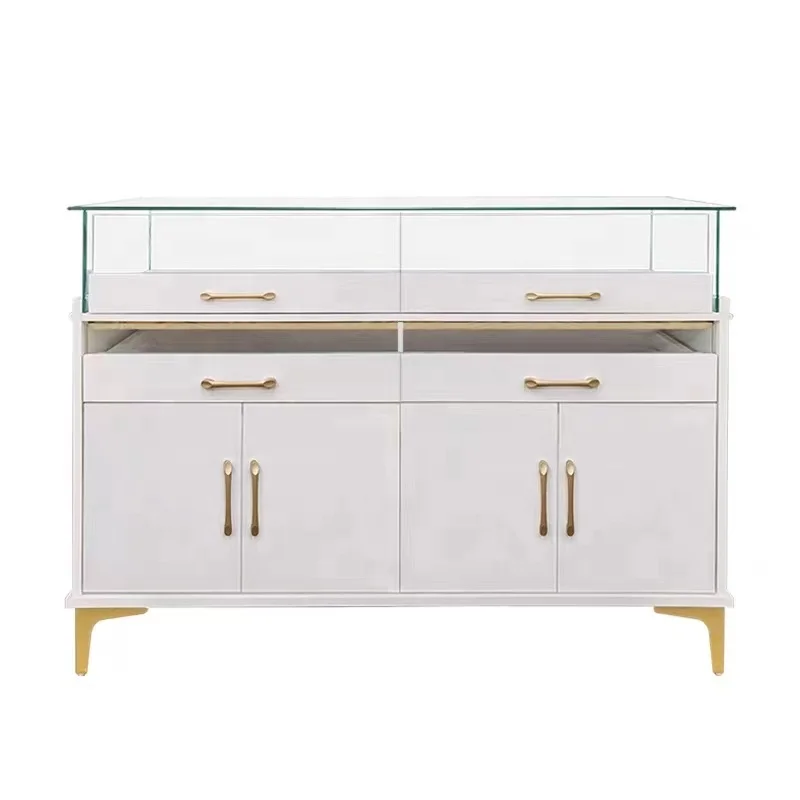 На заказ белый шкаф для ювелирных изделий запирающийся витрина магазина одежды