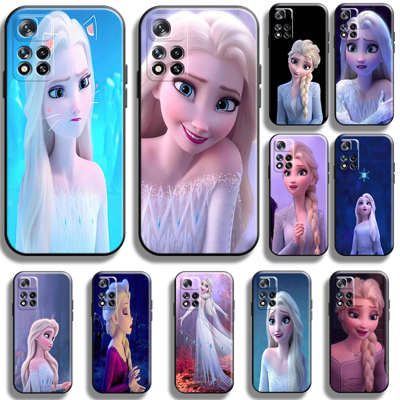 

Cute Pretty Frozen Elsa Anna For Xiaomi Redmi Note 11 11T 11S 10 10S 10T 9 9S Pro Redmi 10 9 9T 9A 9C Phone Case TPU Back Shell