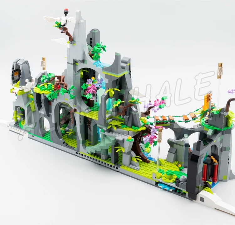 1949 шт. Monkie Kid The Legendary Flower Fruit Mountain Monkey King Sun Wukong 60047 Строительные блоки игрушки