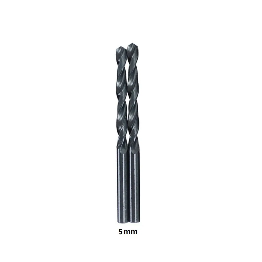 

2Pcs Hss Drill Bit Set Black Coated Wring Drill Bit Carbon Steel Material For Electric Drill, Woodworking Twist Drills 3/4/5/6mm