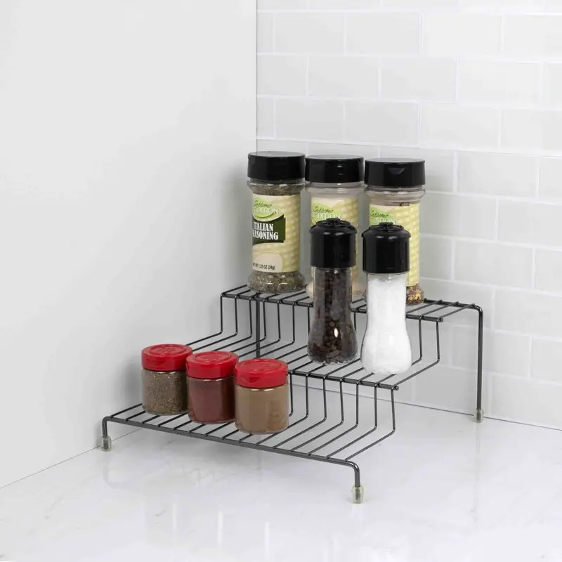 

Tier Steel Seasoning Rack, Black
