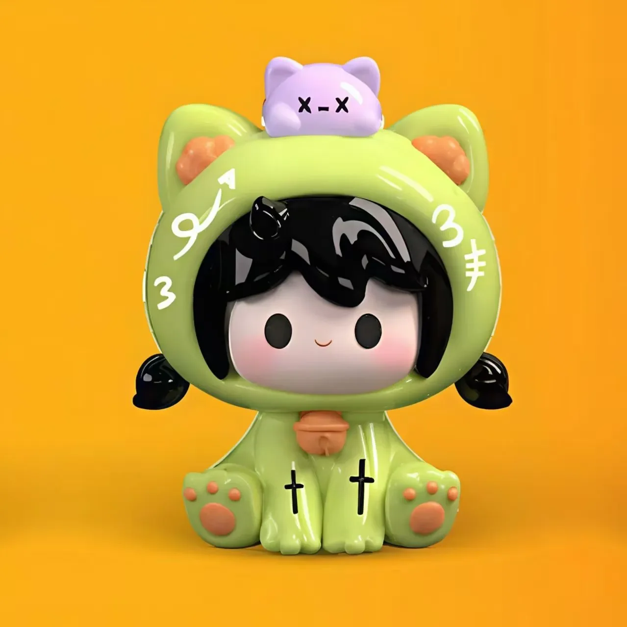 Фото Uutoy Happy Halloween Series Mini Blind Box: Оригинальная коллекционная фигурка милого кота-талисмана, игрушка, украшение для дома и рабочего стола, подарок №3