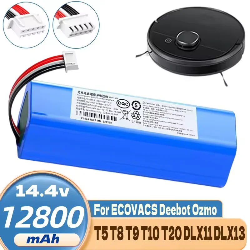 Фото 100% НОВАЯ Батарея для ECOVACS S10-LI-144-5200 12800 мАч, замена для роботов-пылесосов X1 T5 T8 T8AIVI MAX T9 12800 мАч №2