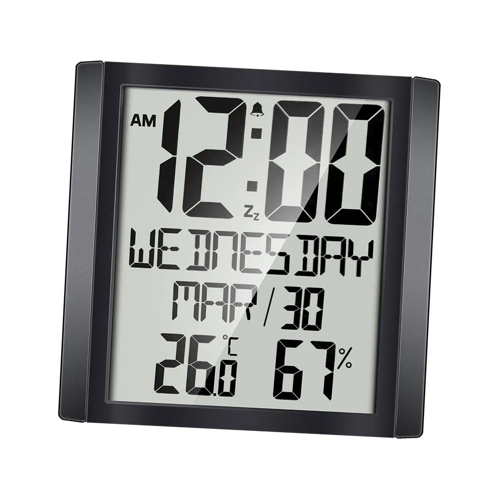 Digital Clock Home Decor 8.6 inch Wall for Bathroom Living Room Office