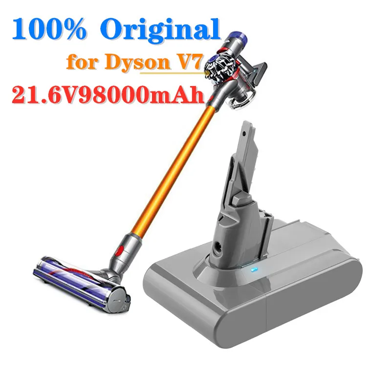

2022 новый пылесос Dyson серии V7, 21,6 в, 98000 мАч, перезаряжаемая литий-ионная батарея, электроинструменты, батарея