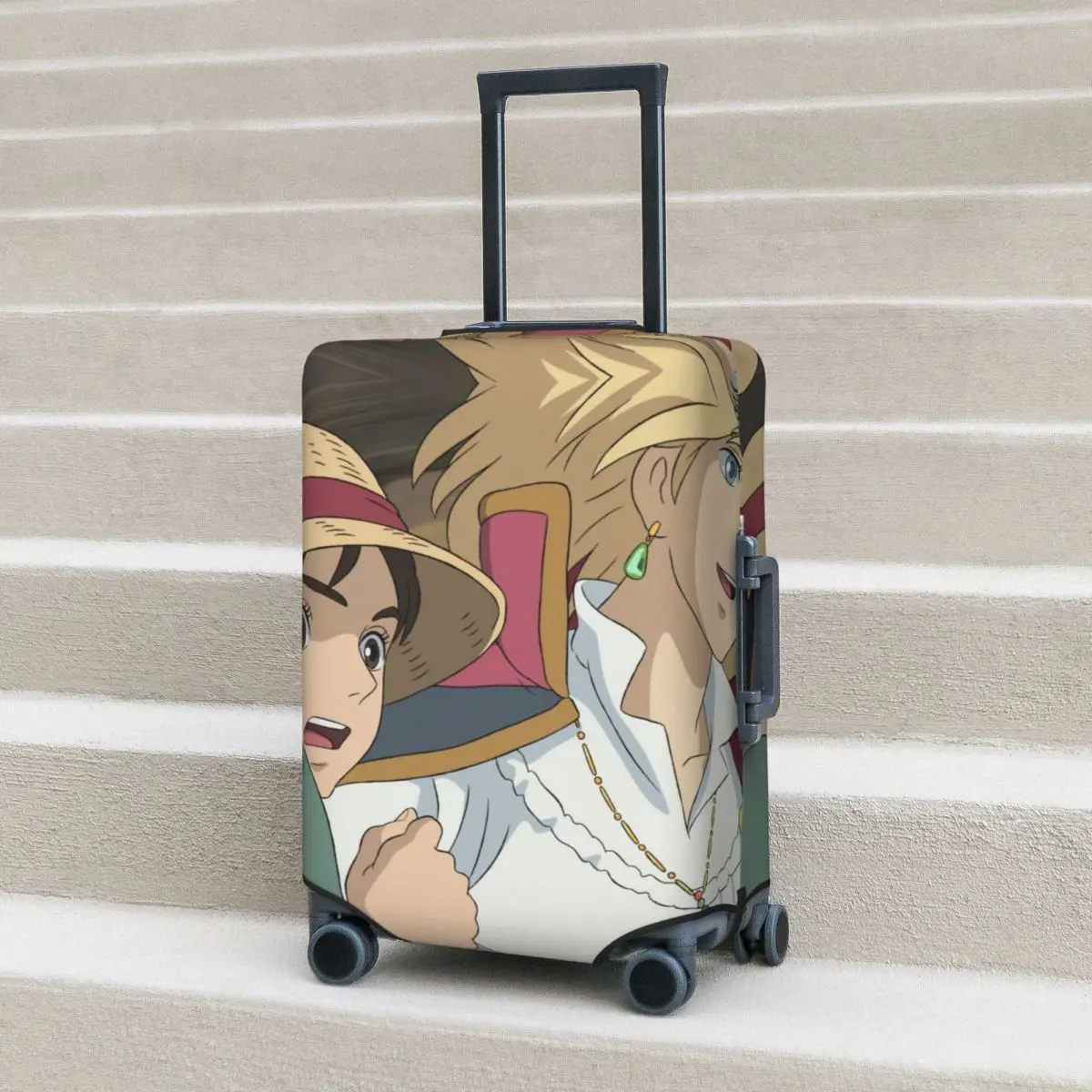 

Howls Moving Castle Prince Like Howl Suitcase Cover Young Sophie Business Vacation Elastic Luggage Case Protection