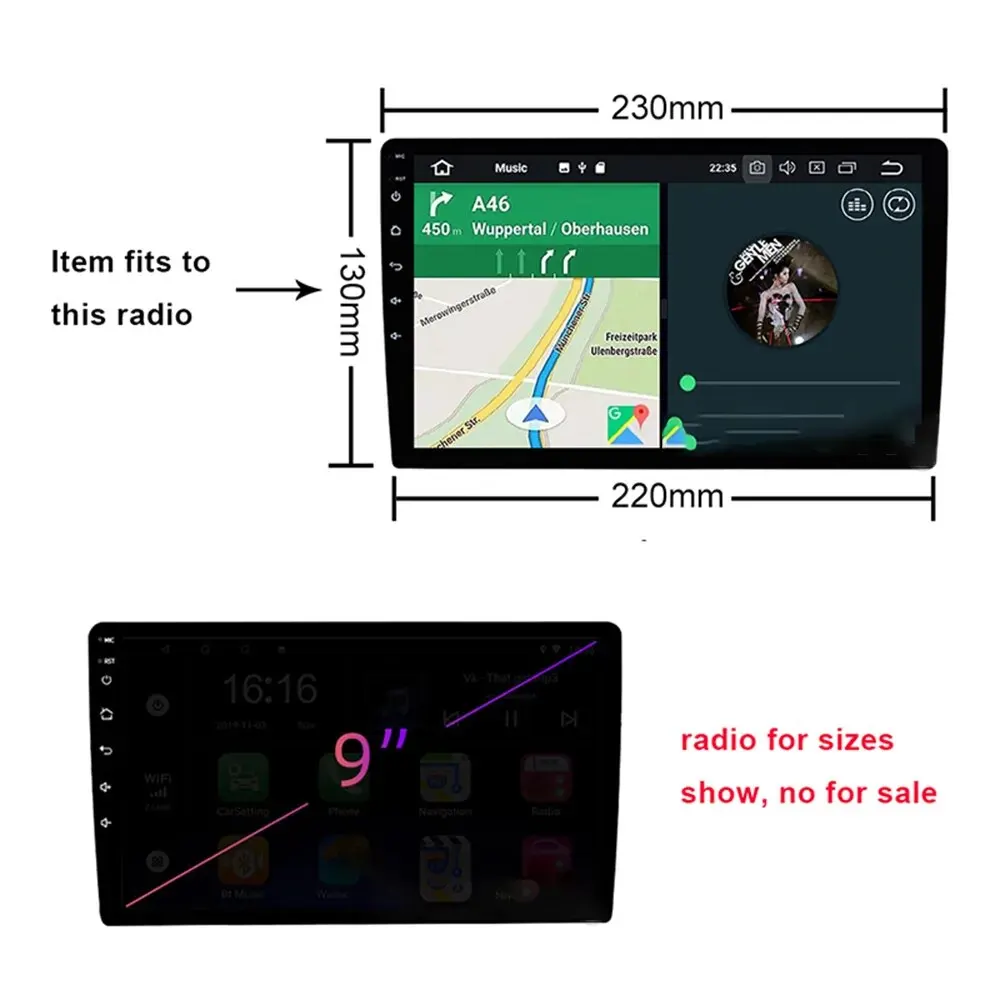 Рамка для Toyota Fortuner Hilux 2008-2014 Ac Mt 9 дюймов