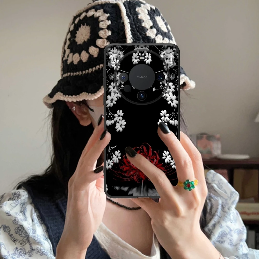 Крутой Чехол для мобильного телефона с красным пауком и лилией Huawei Mate 60 50 40 30 20 10 Pro