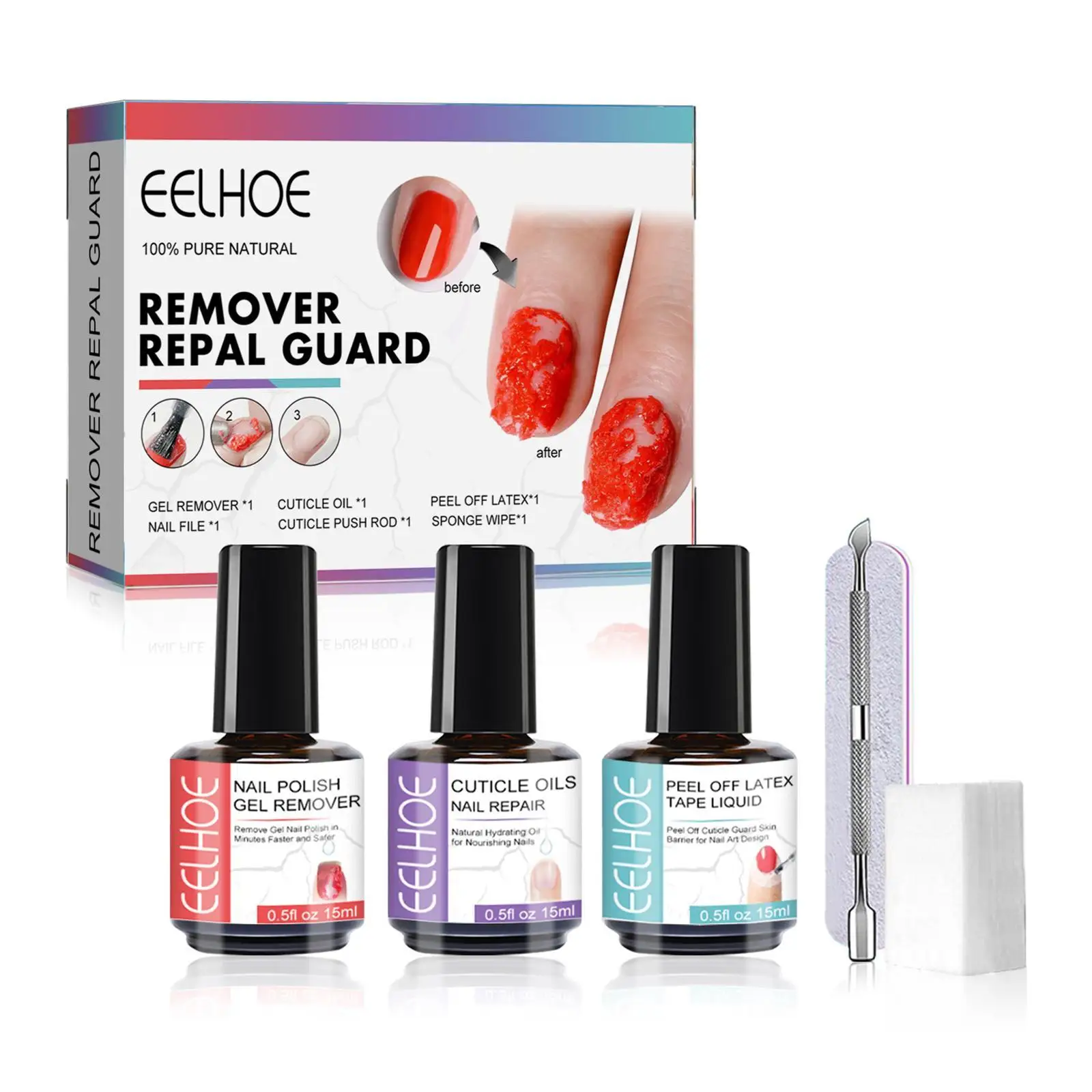 

Magic Remover Nail Gel Polish Remover UV Gel Polish Delete Magic Burst Nail Gel Remover Semi Permanent Varnish Polish 15ml