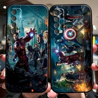 marvel luxury cool phone case for huawei p smart z 2019 2021 p20 p20 lite pro p30 lite pro p40 p40 lite 5g black liquid silicon
