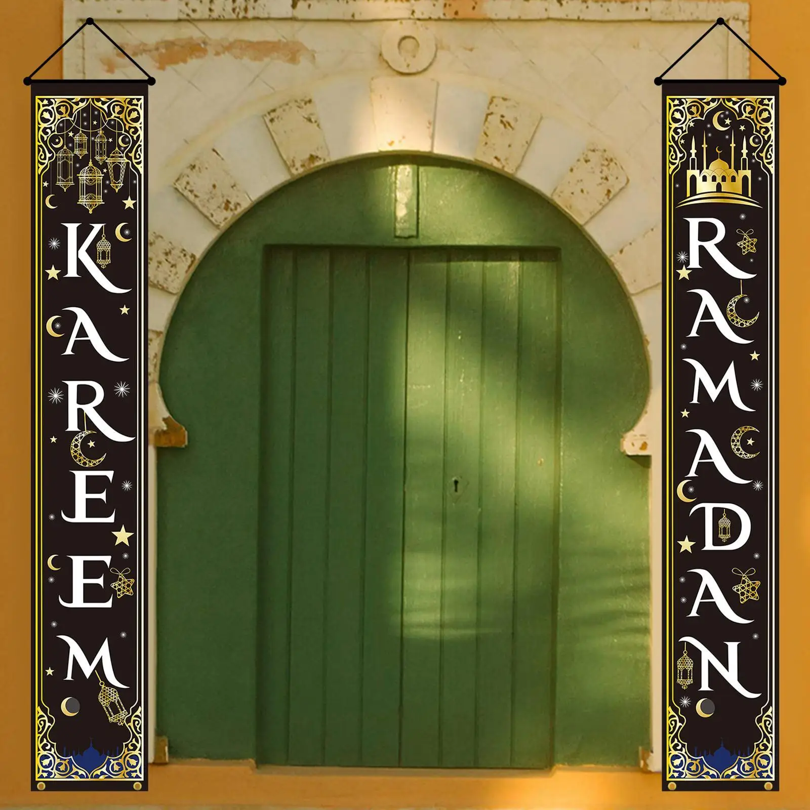 Eid Mubarak декоративный баннер вечерние Decor 30x180 см Рамадан парный флаг Kareem