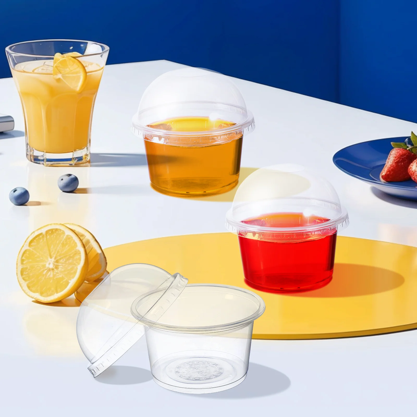 50 шт. одноразовые чашки для пудинга мороженого желе йогурта пластиковые