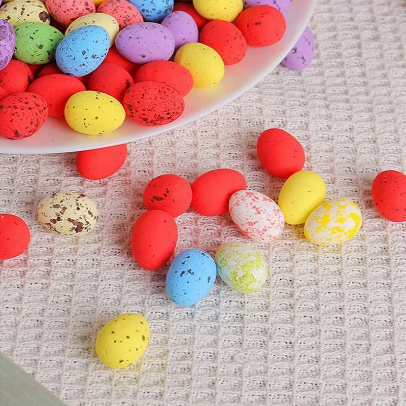 Пасхальные разноцветные яйца в горшке виде пятен бонсай настольные украшения