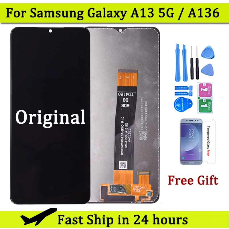

Original For Samsung Galaxy A13 5G LCD Display With Touch Screen Digitizer For Samsung A136 A136B A136U LCD