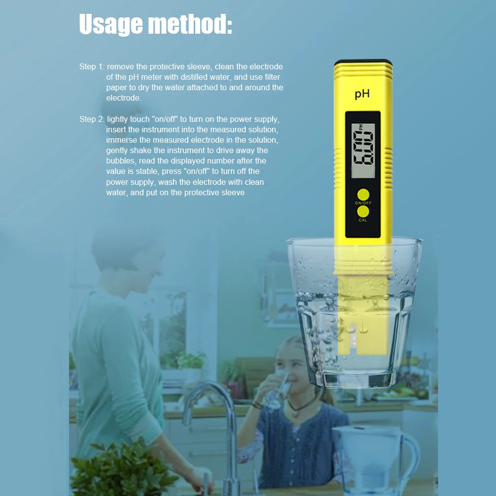 

Portable Pen Type Digital PH-02 Acidity Measuring Meter High Precision 0.01 pH Tester for Pool Aquarium Water Quality
