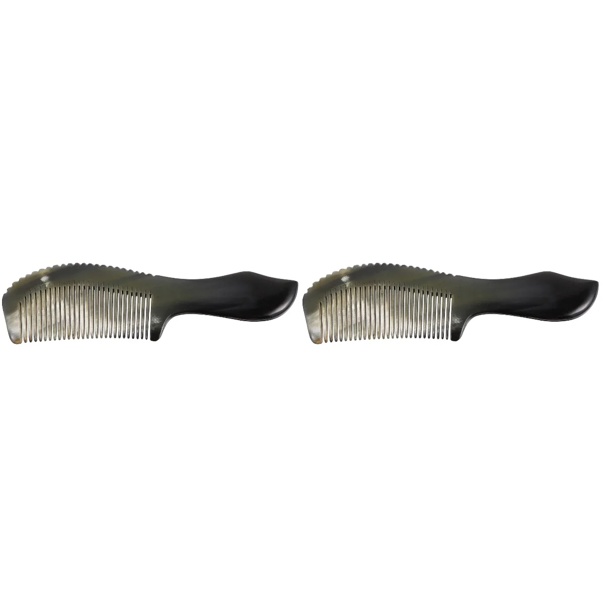 

2 Reliable Practical Useful Comb Ox Horn Comb for Female Ladies