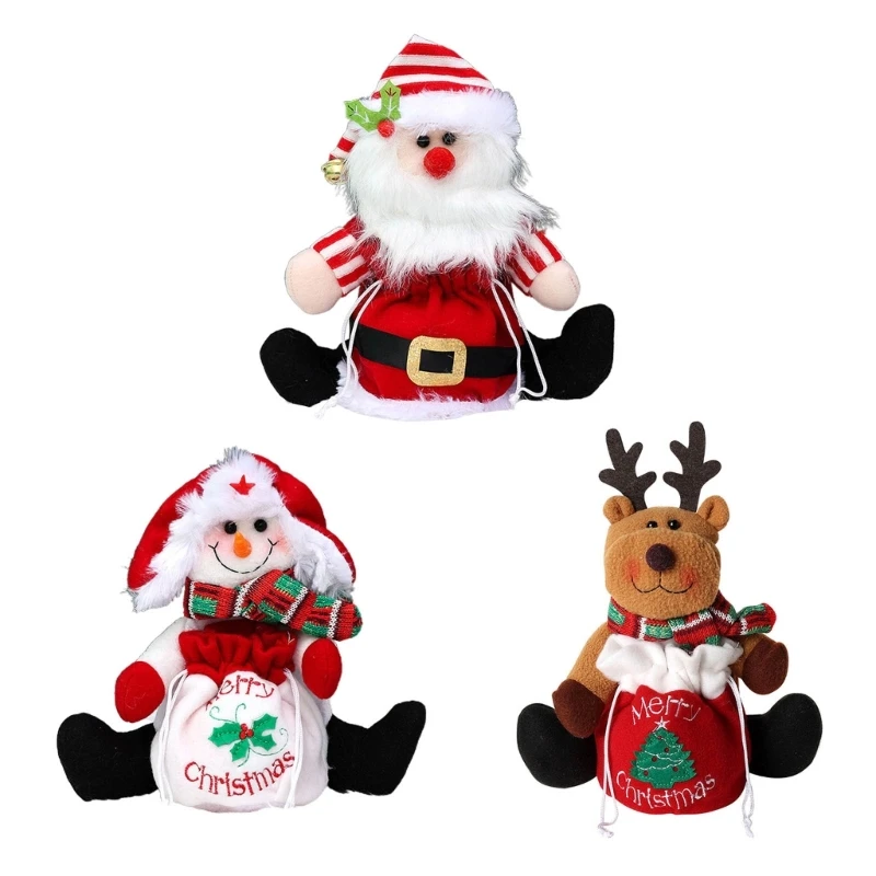 

Подарочный пакет Санта/Снеговик/Лось со шнурком для рождественской вечеринки