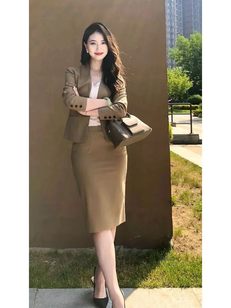 

UNXX Two-piece Women 2023 Spring New Goddess Style Suit Jacket Skirt Temperament Royal Sister Professional Suit Luxury Design