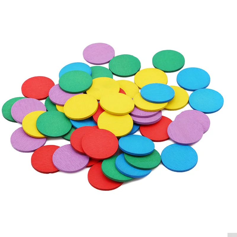 

Figure Arithmetic Baby Math Circular Color Wooden Toys Mathematical Geometry Wood Chip Montessori Educational Toy for Kids