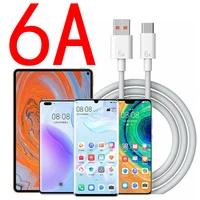 6a 66w usb type c super fast cable for huawei mate 40 50 xiaomi 11 10 pro oppo r17 fast charging usb c charger cable data cord