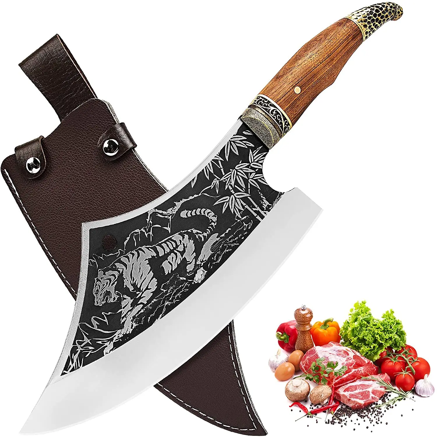 Forging Kitchen Boning Knife Professional Handmade Steel Kitchen Chef Butcher Knives Slicing Chopping Utility Cleaver Cooking