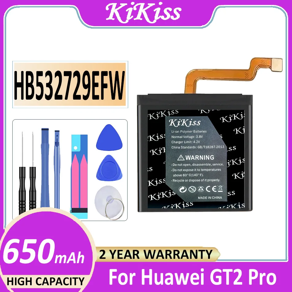 

Оригинальный мощный аккумулятор KiKiss HB532729EFW 650 мАч для Huawei GT2 Pro GT2Pro