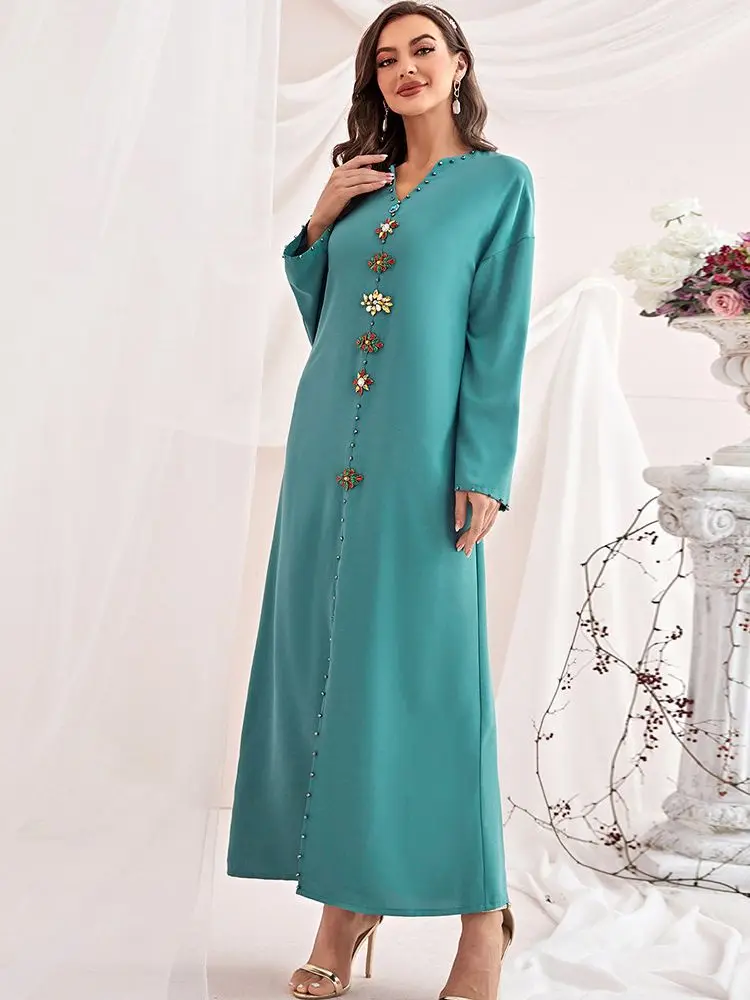 Vestido Longo Ramadan Abaya Turkey Islam Arabic Muslim Modest Long Dress For Women Kaftan Mujer Robe Longue Femme Musulmane