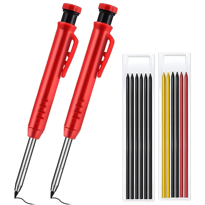 

Плотничный карандаш с точилкой и наконечниками, механические карандаши для деревянного пола, маркеры для столярных работ, чертежный писсуа...