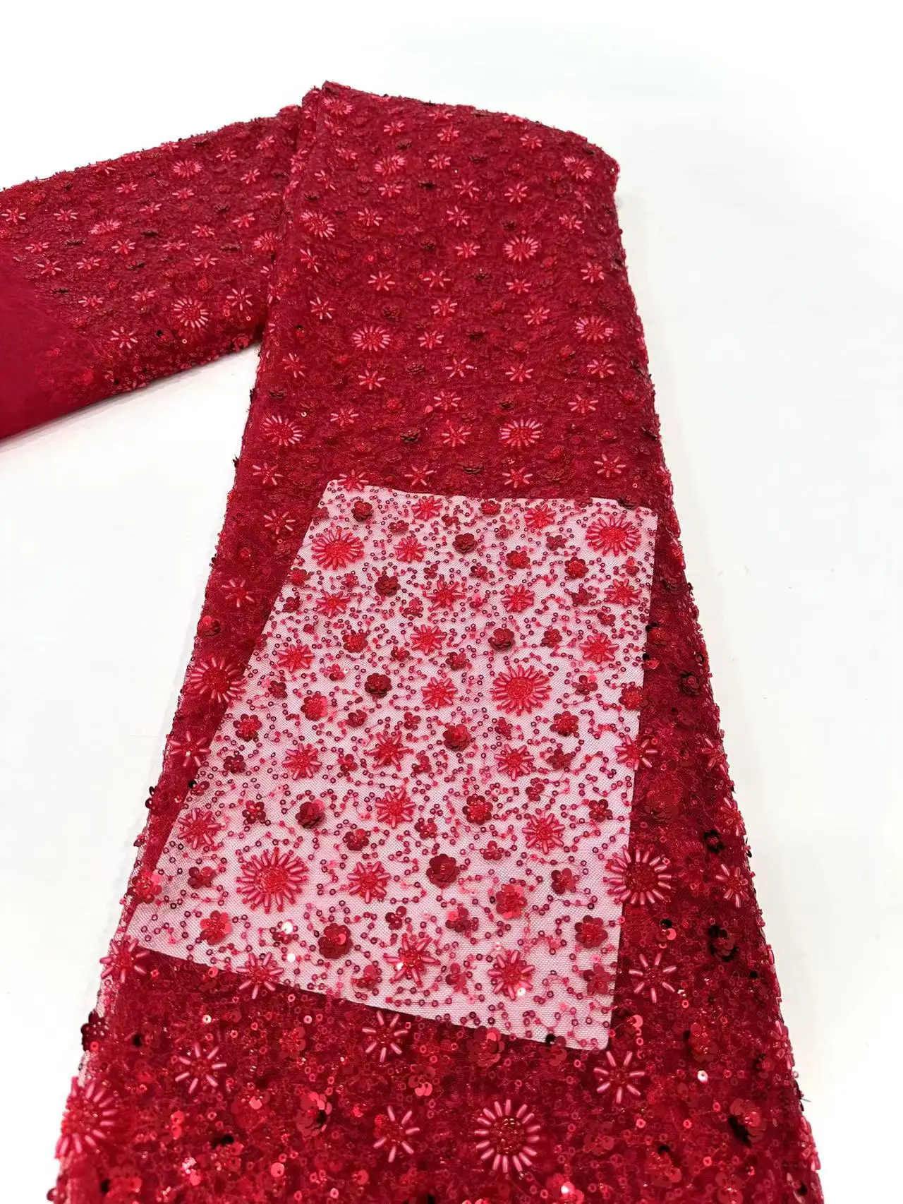 Горячая Распродажа африканские Роскошные Блестки тюль вышивка сетка кружево