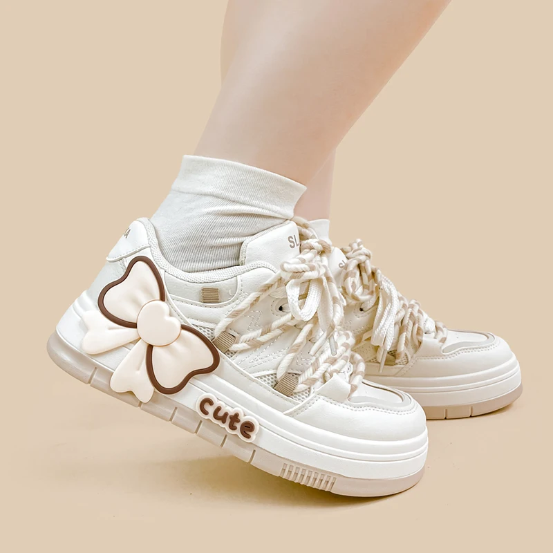 Женские повседневные кроссовки Amy and Michael милые белые для девушек и студентов